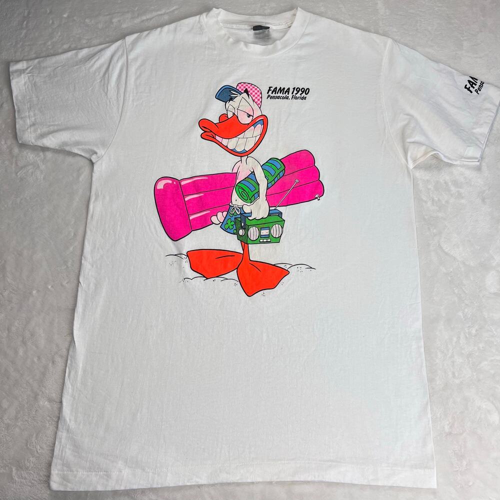 Sherry Best Vintage 1990 Florida Pensacola Destination T-shirt Large Duck Surf